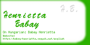 henrietta babay business card